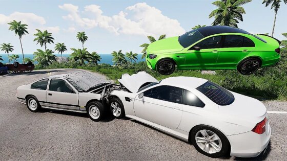 Loss of Control Car Crashes - Traffic Accident - BeamNG Drive
